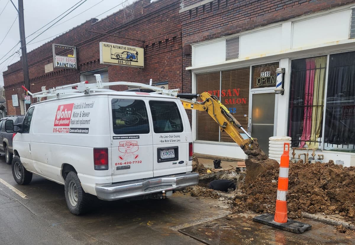 Plumber Kansas City-Plumbing excavation water line hookup-JTP